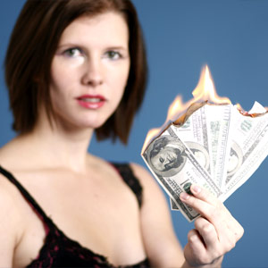 woman money mistake